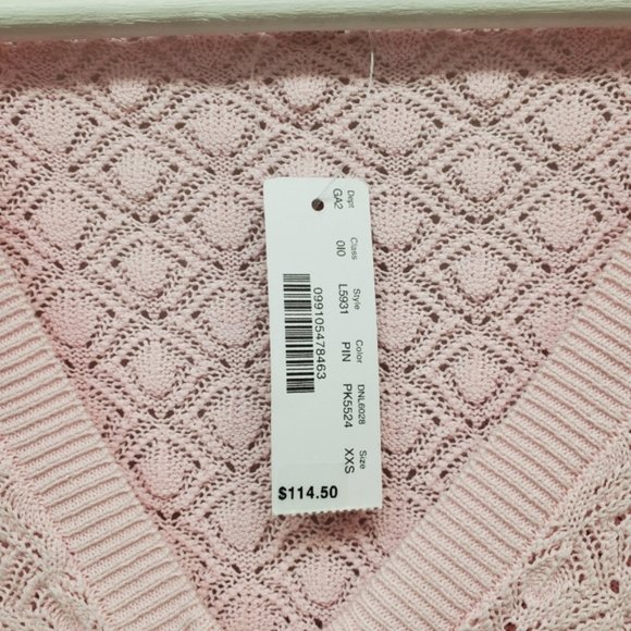 J. Crew Pink V-Neck Sweater NWT - Picture 6 of 8